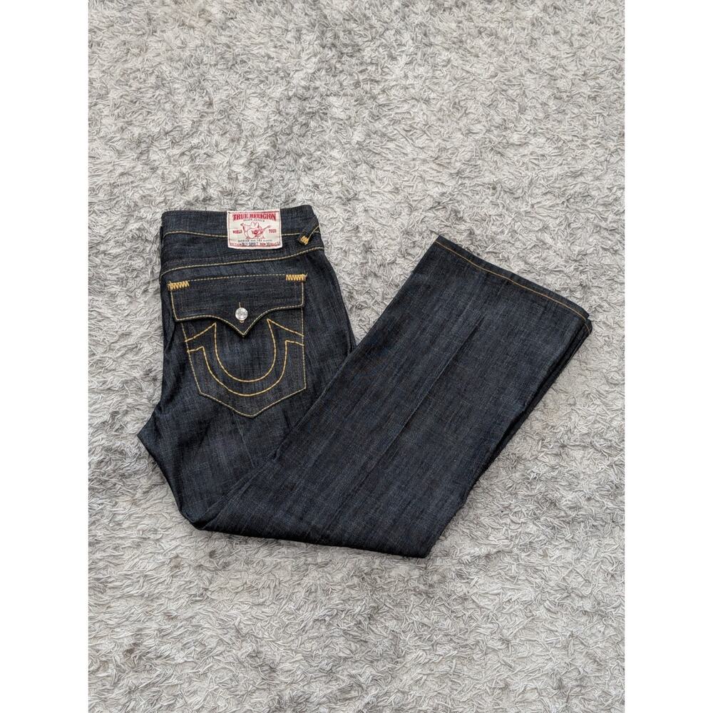 True Religion Jeans World Tour Billy Super T Blue Denim Mens Size Row 38x33